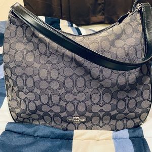 Coach Outline Signature Zip Shoulder/ Hobo Bag